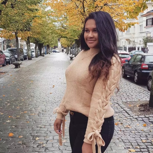 HOST PICK!!! Lace Up Sleeves Knitted Sweater. - Picture 5 of 5